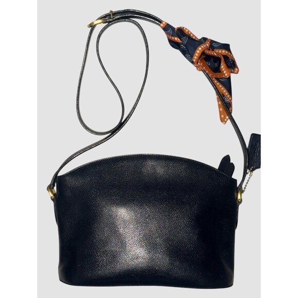 VTG Coach Madison Pierre Bag 4406 Navy Caviar Pebbled Leather Double Zip Italy - Picture 4 of 9